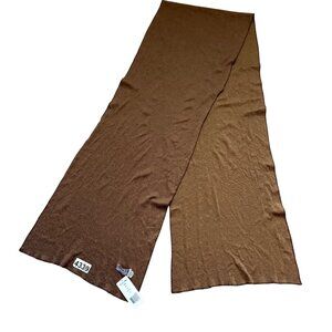 Michael Stars Women's Wrap Scarf OSFA Brown Penny Shine Cotton Blend Shawl NWT